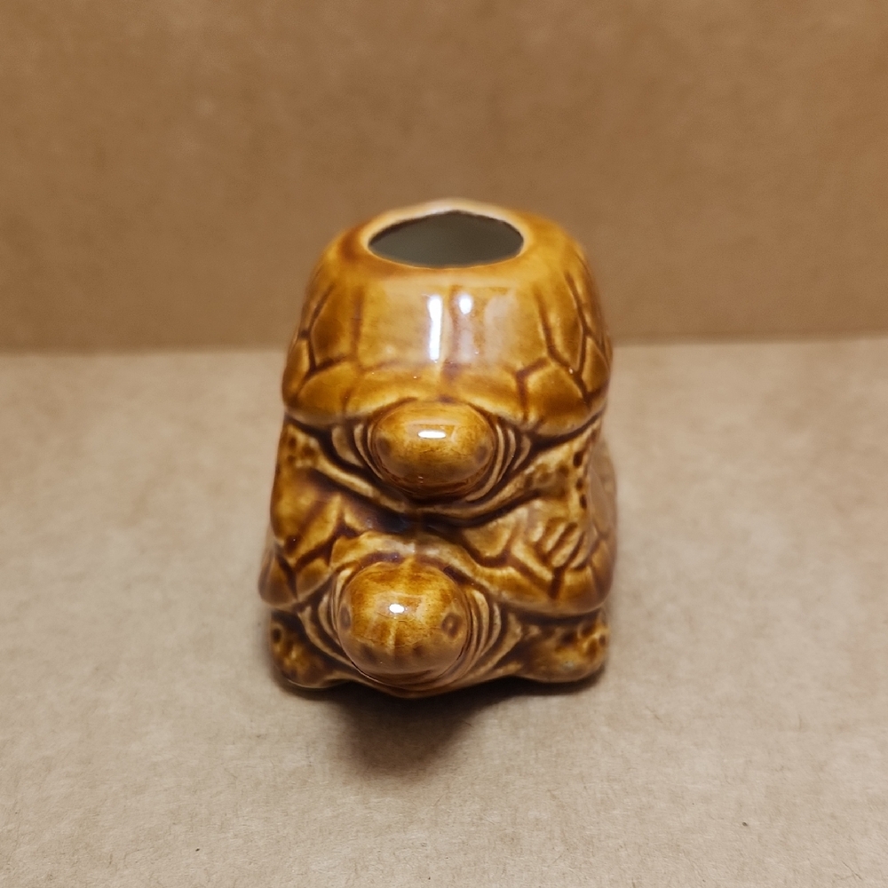 ***SALE 3 for $20*** Brown Ceramic Turtle Figurine